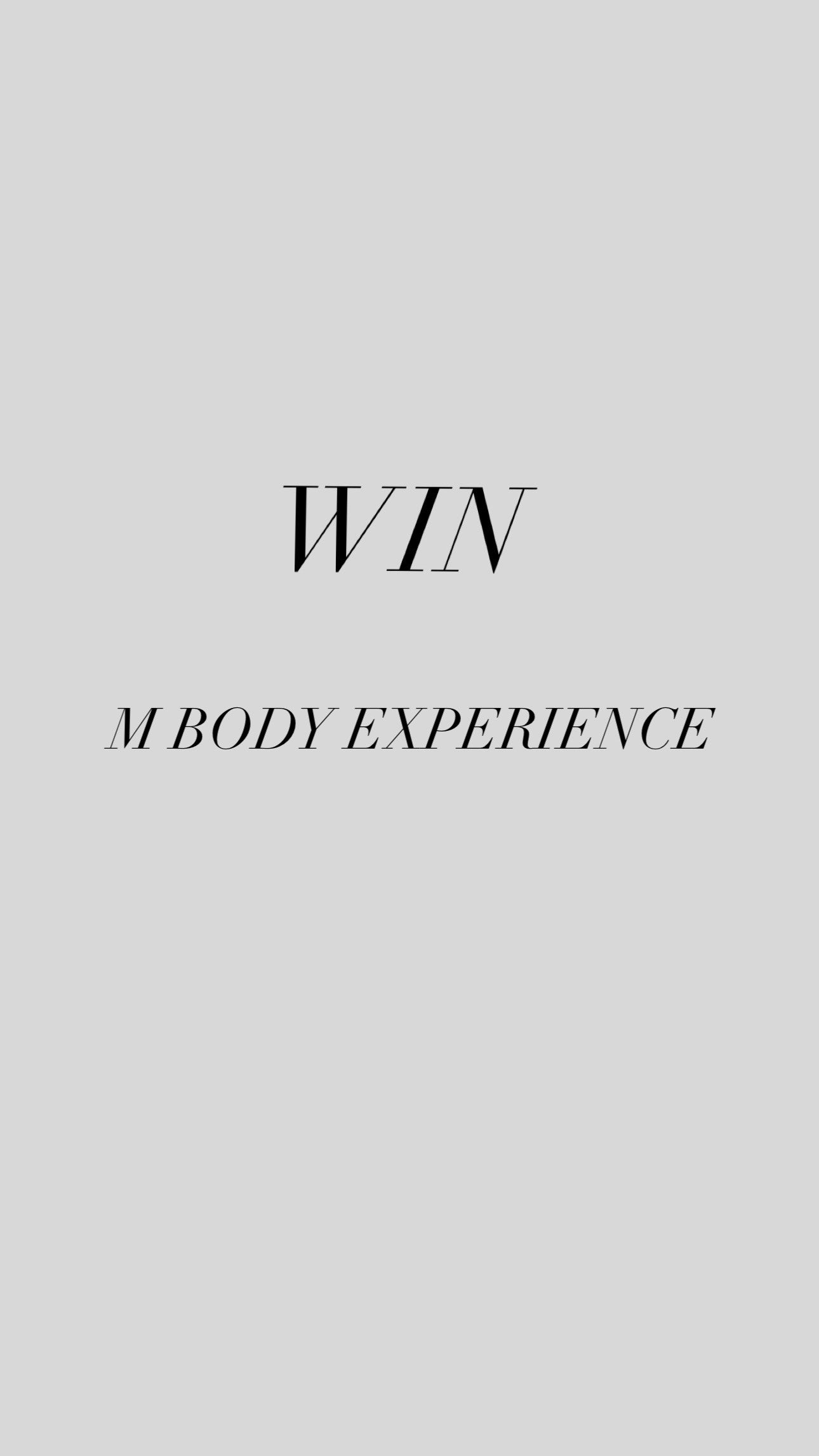 *WIN* M BODY EXPERIENCE in MELBOURNE