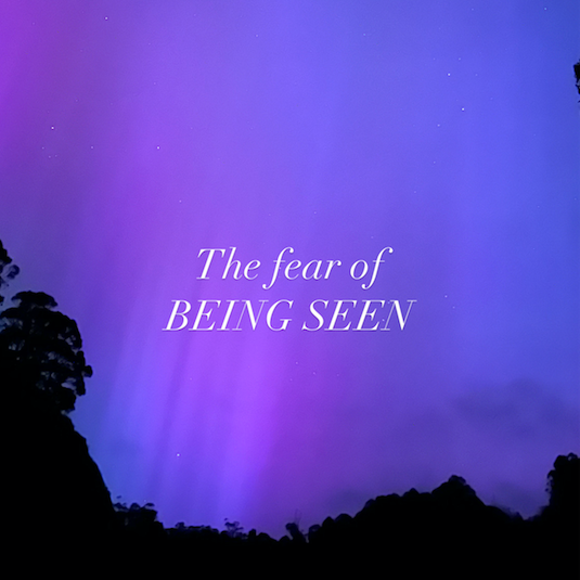 The fear of being seen...